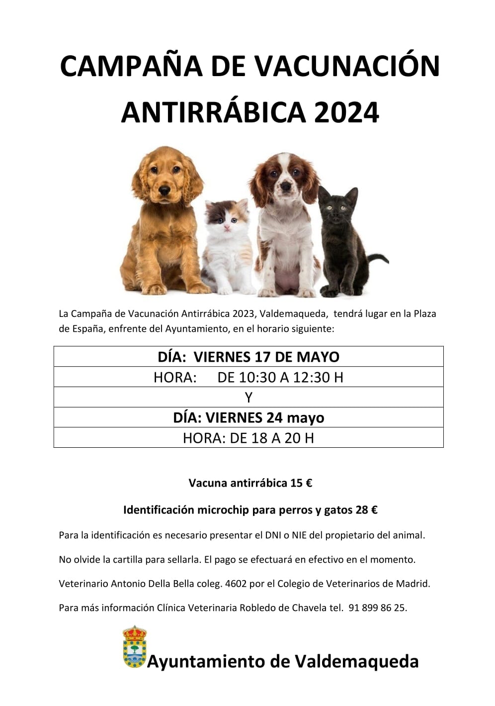Campaña de identificación y vacunación antirrábica 2024